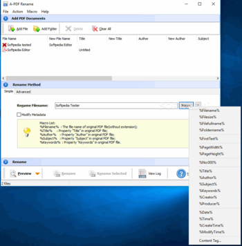 A-PDF Rename screenshot 5