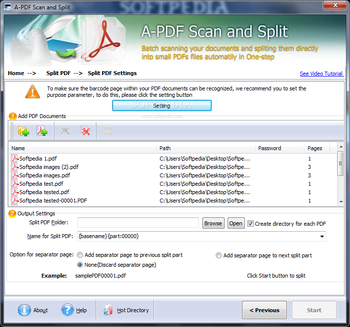 A-PDF Scan and Split screenshot 3