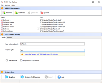 A-PDF Text Replace screenshot