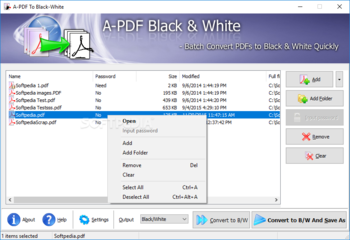 A-PDF to Black/White screenshot