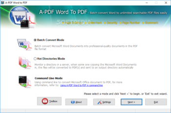 A-PDF Word to PDF screenshot