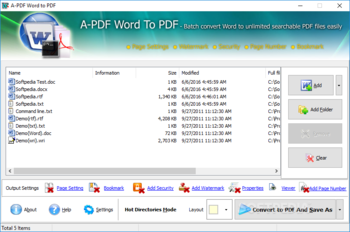 A-PDF Word to PDF screenshot 2