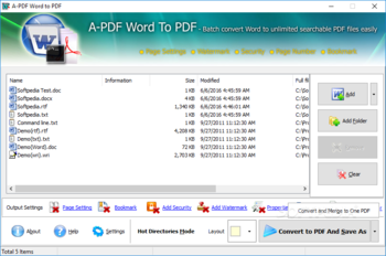 A-PDF Word to PDF screenshot 3