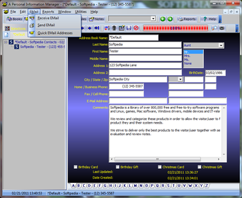 A Personal Information Manager screenshot 3