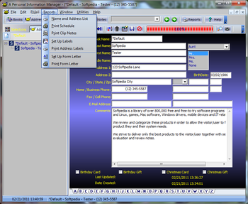 A Personal Information Manager screenshot 4