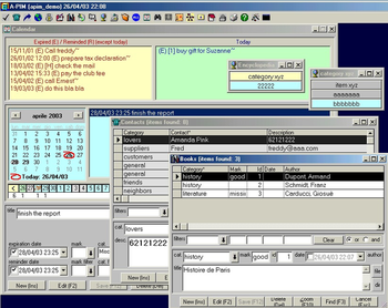 A-PIM (All-in-1 Personal Information Manager) screenshot