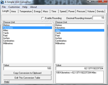 A Simple Unit Converter screenshot