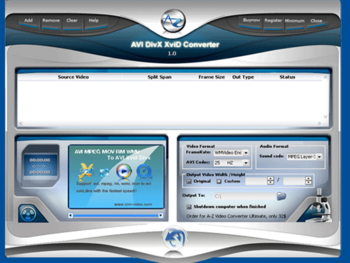 A-Z AVI DIVX XVID Converter screenshot