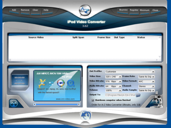 A-Z iPod Video Converter screenshot 3