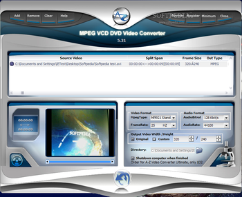 A-Z MPEG VCD DVD Video Converter screenshot