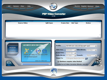 A-Z PSP Video Converter screenshot 2