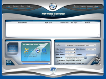 A-Z PSP Video Converter screenshot 3