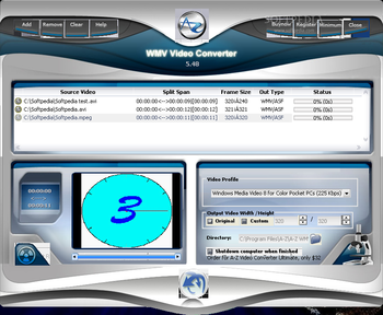 A-Z WMV Video Converter screenshot
