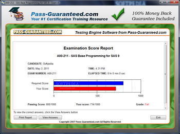 A00-211 - SAS Base Programming for SAS 9 screenshot 3