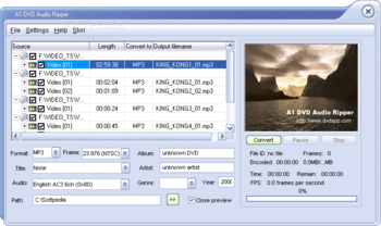 A1 DVD Audio Ripper screenshot