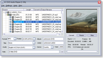 A1 DVD Audio Ripper screenshot 3