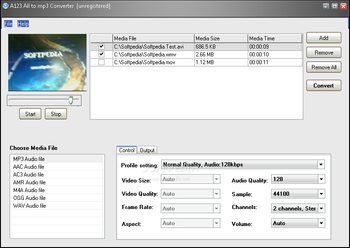 A123 All to MP3 Converter screenshot