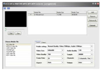 A123 AVI to WMV MPEG MP4 MOV Converter screenshot