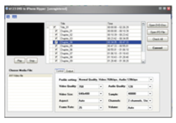 A123 DVD to iPhone Ripper screenshot