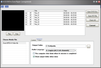 A123 DVD to Zune Ripper screenshot 3