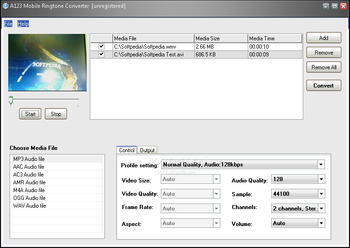 A123 Mobile Ringtone Converter screenshot