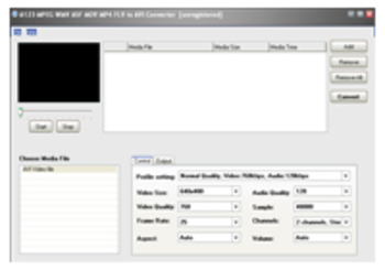 A123 MPEG WMV ASF MOV to AVI Converter screenshot