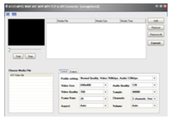 A123 MPEG WMV ASF MOV to AVI Converter screenshot 3