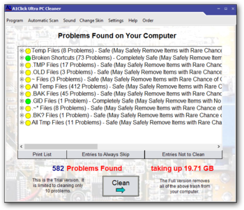 A1Click Ultra PC Cleaner screenshot 2