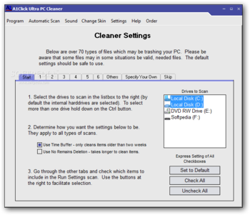 A1Click Ultra PC Cleaner screenshot 3