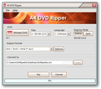 A4 DVD Ripper screenshot