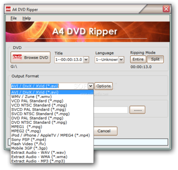 A4 DVD Ripper screenshot 3