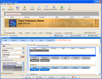 A4 Flash Menu Builder screenshot