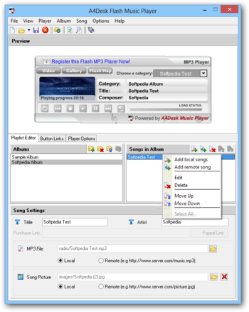 A4Desk Flash Music Player screenshot 2