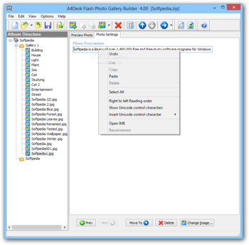 A4Desk Flash Photo Gallery Builder screenshot 4