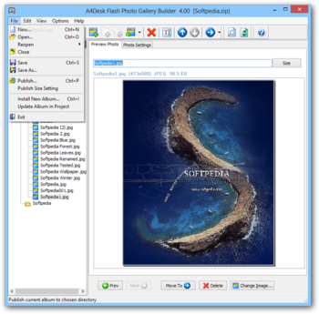 A4Desk Flash Photo Gallery Builder screenshot 5
