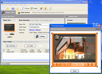 A4Desk Flash Video Player screenshot