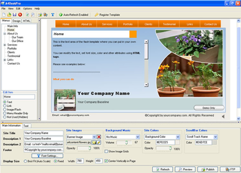 A4DeskPro Flash Website Builder screenshot