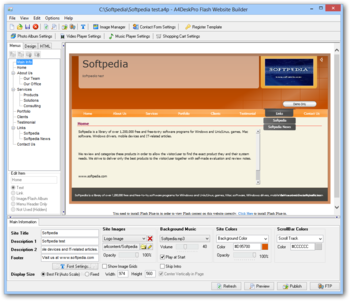 A4DeskPro Flash Website Builder screenshot