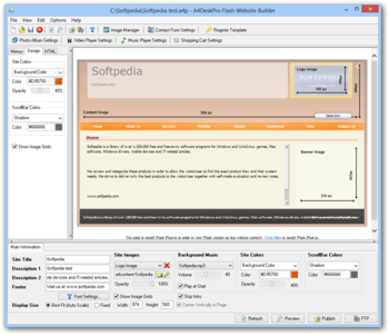 A4DeskPro Flash Website Builder screenshot 2
