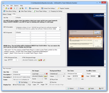 A4DeskPro Flash Website Builder screenshot 3