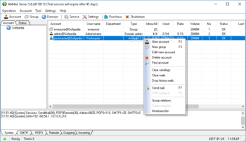 AA Mail Server screenshot