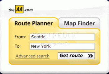 AA Route Planner screenshot