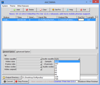 AAC2WMA screenshot 2