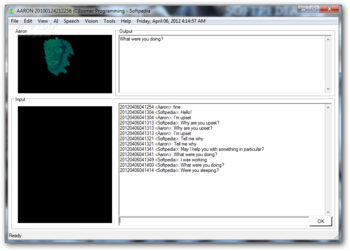 AARON (formerly AIB Artificial Intelligence Being 2003) screenshot
