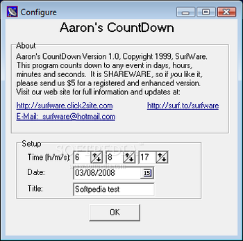 Aaron's Countdown screenshot 2