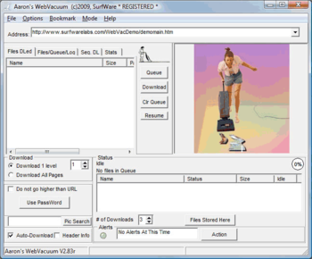 Aarons WebVacuum screenshot 2