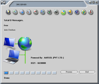 AARSOL SMS Server screenshot