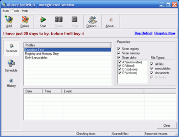 Abacre Antivirus screenshot