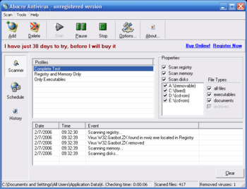 Abacre Antivirus screenshot 3