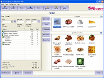 Abacre Cloud Restaurant Point of Sale screenshot